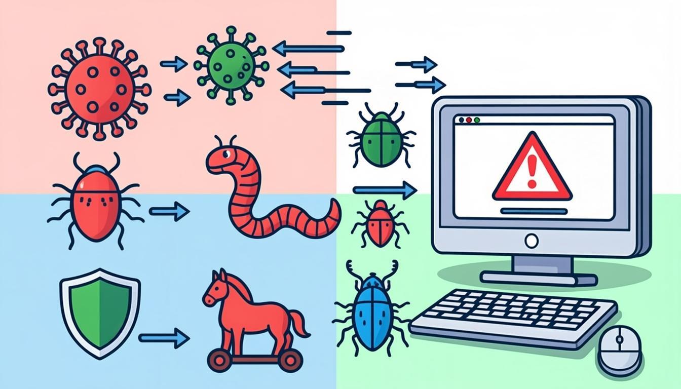 Perbandingan Virus Worm dan Trojan