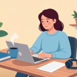 Ilustrasi kerja freelance dari rumah